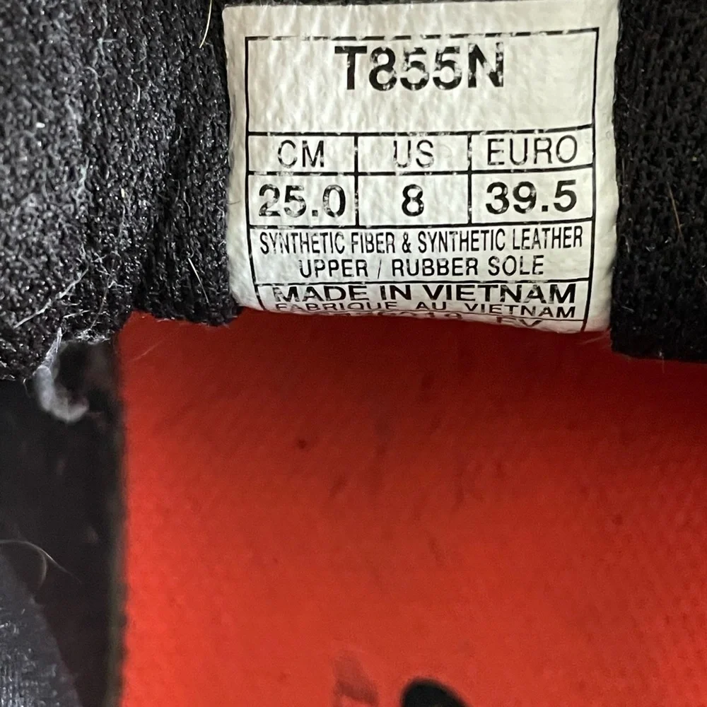 Asics black orange